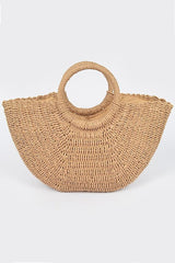 Sandy Shores Straw Bag - Khaki