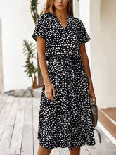 Animal Print Short Sleeve Dress