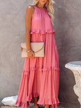 Ruffled Tiered Sleeveless Maxi Dress