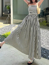 Striped Sleeveless Maxi Dress