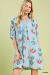 Umgee Abstract Print Mini Dress