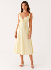 Adela Midi Dress - Yellow
