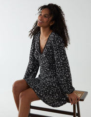 Lace Trimmed Mini Dress