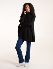 Roll Neck Button Mini Pocket Jumper