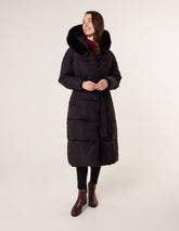 Long Puffer Faux Fur Hooded Coat