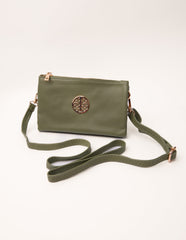 Detailed Zip Up Purse With Detachable Strap