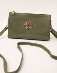 Detailed Zip Up Purse With Detachable Strap