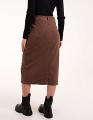 Acid Wash Denim Mid Skirt