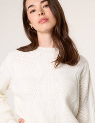 Argyle Texture Knit Jumper