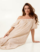 Off-Shoulder Bardot Ruffle Dress