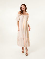 Off-Shoulder Bardot Ruffle Dress