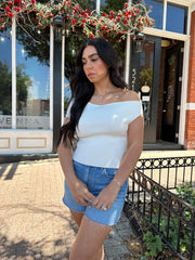 Cooper White Off The Shoulder Top