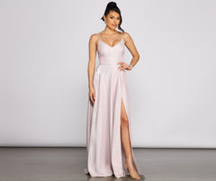 Noelle Formal Woven Glitter Ball Gown