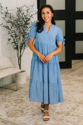 One Less Crisis Tiered Midi Dress
