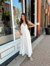 Tay Smocked Halter Midi Dress- White