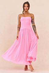 Bare Grace Strapless Maxi Dress - Pink