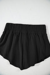 Black Cropped Tee and Ruffle High Waist Skort Set