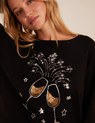 Champagne Glass Christmas Jumper