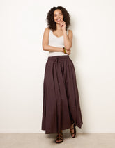 Gathered Panel Maxi Skirt