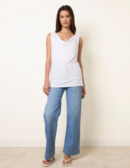 Sleeveless Cowl Neck Viscose Jersey Top