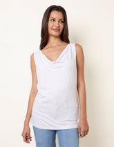 Sleeveless Cowl Neck Viscose Jersey Top