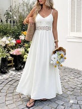 Lace V-Neck Flowy Maxi Dress