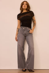 Dazzle Desire Mesh Top - Black
