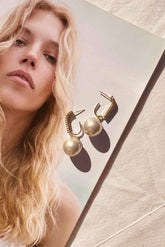 Moonlight Drop Earrings - Grey