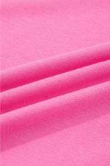 Sachet Pink Solid Color Collared Pullover and Central Seam Pants Set