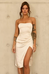 Soft Ballad Midi Dress - White