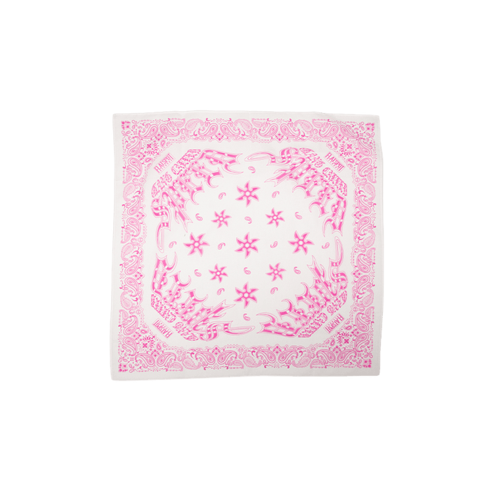 Speed Bandana - Pink on White