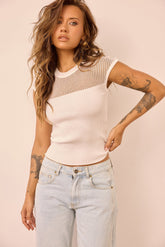 Starlit Dreams Knit Top - White