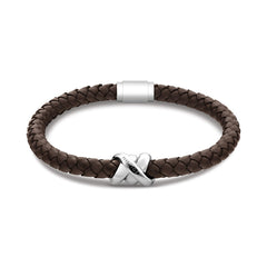 Tommy Hilfiger Jewellery Stainless Steel & Brown Leather Men's Leather Bracelet - 2790735