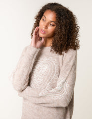 Jumper With Embroidered Heart