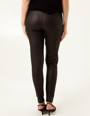 Black High Waist PU Elasticated Leggings