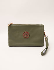 Detailed Zip Up Purse With Detachable Strap