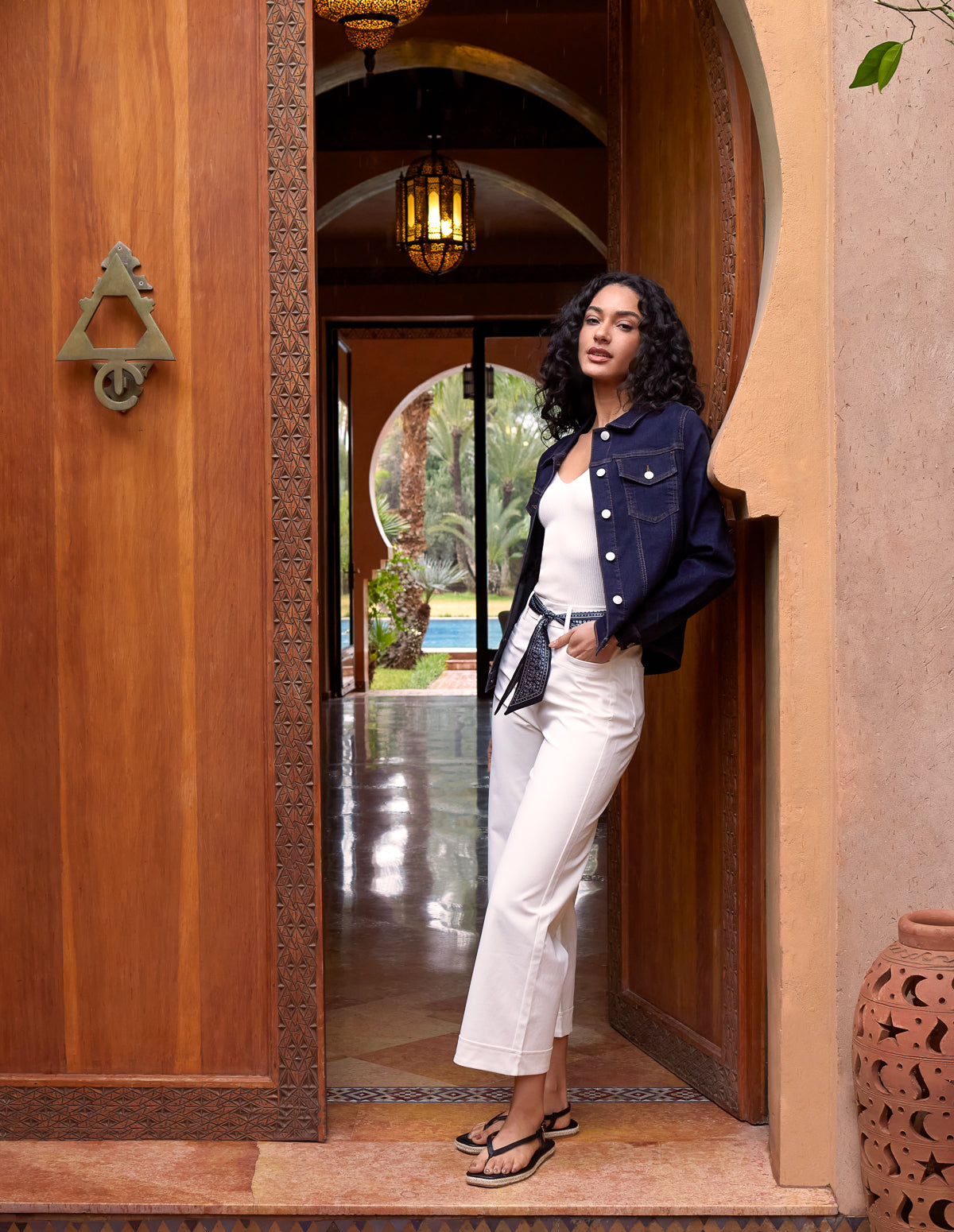Scarf Belt Trousers