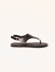 Faux Leather Metal Detail Sandals