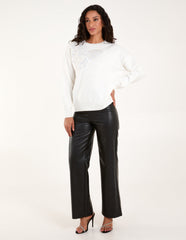 Embellished Sequin Butterfly Jumper