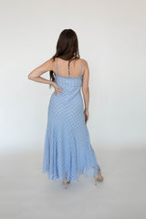 Wren Blue Plaid Maxi Dress