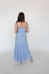 Wren Blue Plaid Maxi Dress