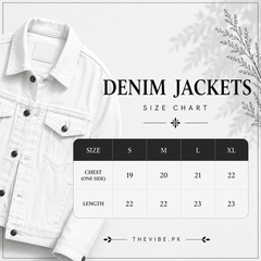 BLACK DENIM JACKET WITH WHITE TURTLENECK