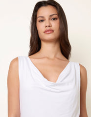 Sleeveless Cowl Neck Viscose Jersey Top