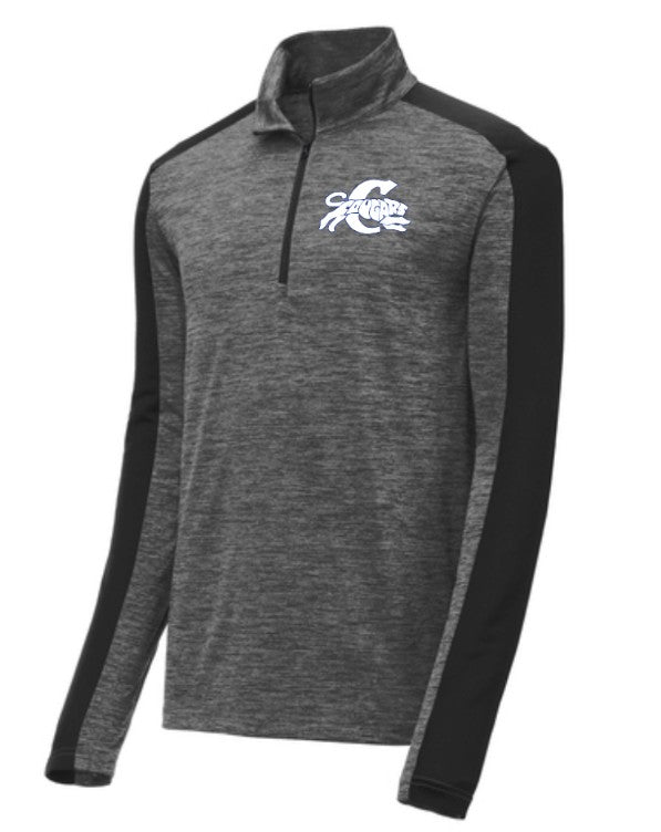 Chas Cougars Sport-Tek® PosiCharge® Electric Heather Colorblock 1/4-Zip Pullover St397