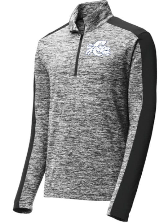 Chas Cougars Sport-Tek® PosiCharge® Electric Heather Colorblock 1/4-Zip Pullover St397