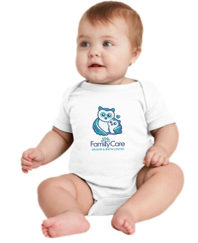 Infant Short Sleeve Baby Rib Bodysuit