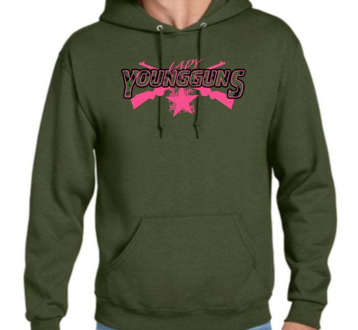 Jerzees® NuBlend® Pullover Hooded Sweatshirt  996  YoungGuns Girls Logo