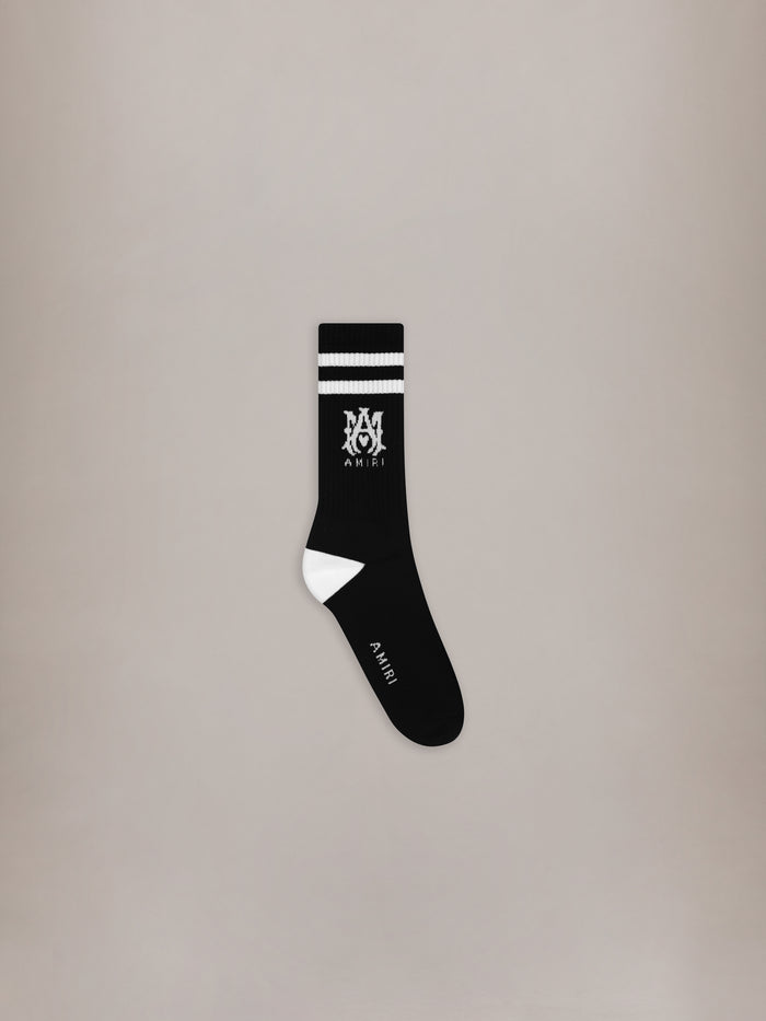 MA CORE LOGO SOCKS - Black White - AMIRI