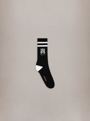 MA CORE LOGO SOCKS - Black White - AMIRI