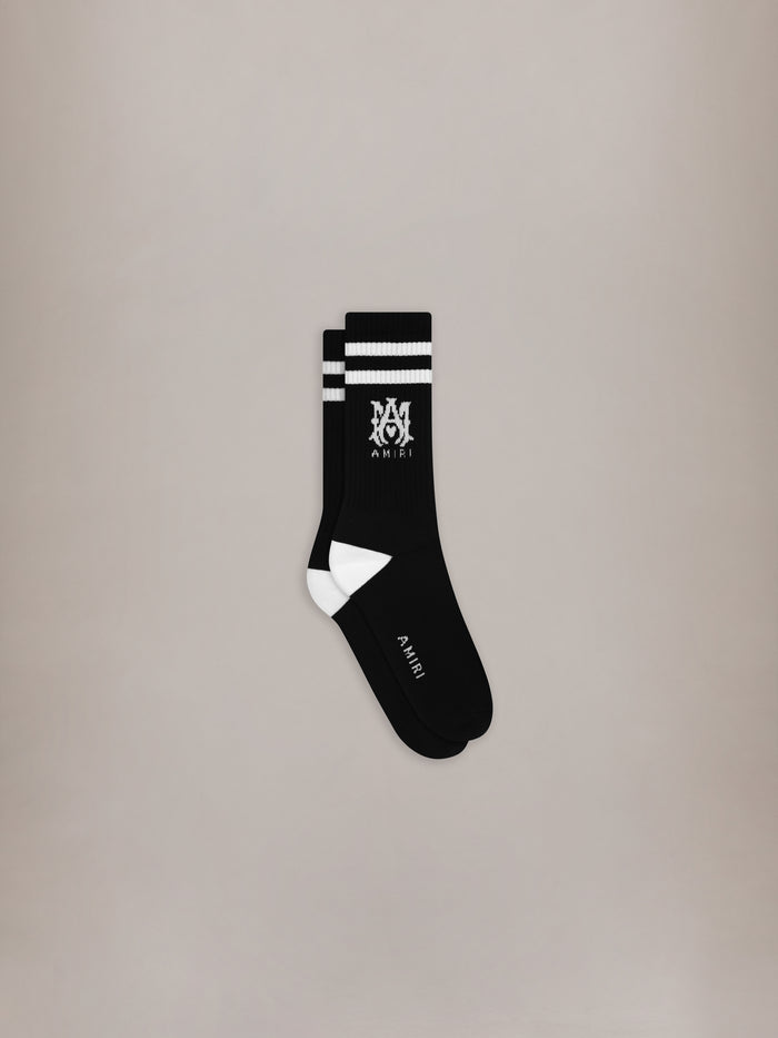 MA CORE LOGO SOCKS - Black White - AMIRI